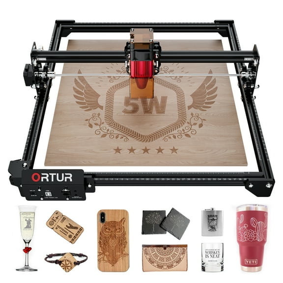 ORTUR Laser Engraver, Laser Master 2 S2 LF, 5500mW Laser Engraving Cutting Machine, 0.17 * 0.25mm Fixed-Focus Laser Cutter