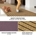 thumbnail image 2 of ANTPOP Runner Rug Outdoor Carpet Runners Hallway Non-Slip Rubberback Area Rugs Indoor Entrance Mat for Entryway Kitchen, 3'x11', Striped Brown, 2 of 6