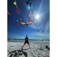 thumbnail image 3 of Cometa Delta Grande para niños y Adultos Cometa Extremadamente fácil de Volar para Viajes a la Playa Línea de Cuerda incluida con Cola de Colores Coloridos Perfecta para Principiantes, 3 of 8