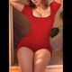 thumbnail image 3 of Cortos para Mujer, de Entrenamiento de una Pieza, Trajes de Yoga, Moda de Verano, Ropa de Vacaciones 2025 Rojo M, 3 of 6