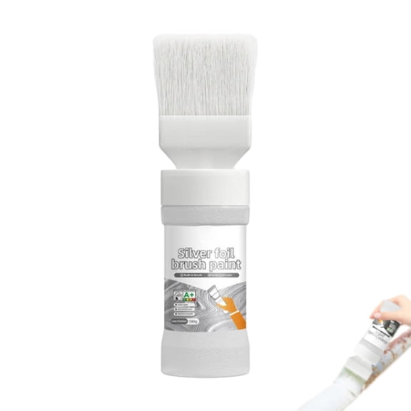 Water Based Metallic Paint with Brush, 180g Touch Up Coating for Railings Metal Trim