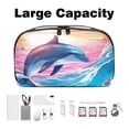 thumbnail image 3 of Dolphin Digital Pouch with Oxford Fabric, Waterproof Electronic Organizer Travel Case, Cord and Cable Organizer, Canvas Storage Box Small, Hard Drive Bags Included - 5.9x9.44x3.14 in, 3 of 6