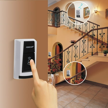1x Wireless Home Security Doorbell Unique Pattern Design Door Bell W/ 1 Receiver/2 Receivers   , Wireless Doorbells Waterproof, Wireless Door (Best Price Ring Doorbell Pro)