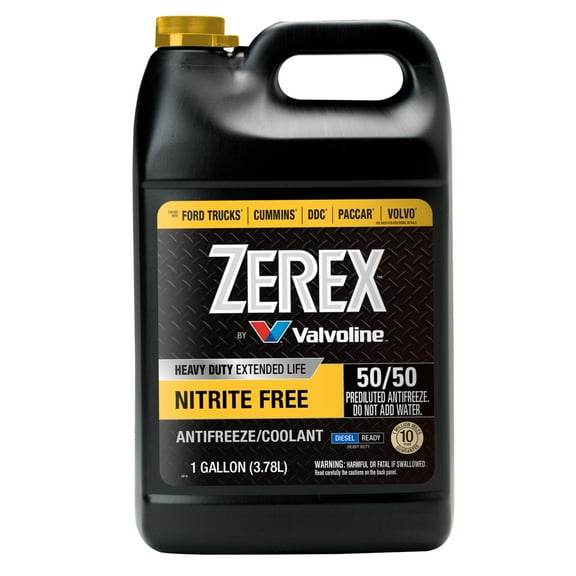 Zerex Extended Life Nitrite Free Heavy Duty Antifreeze Coolant 50/50 Ready-to-Use 1 GA