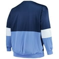 thumbnail image 3 of Men's Fanatics Navy/Light Blue Memphis Grizzlies Big & Tall Split Pullover Sweatshirt, 3 of 3