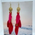 thumbnail image 6 of Feather Earrings for Women Bohemian Fringe Tassel Long Drop Dangle Earrings Set with Design for Women, 6 of 6