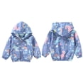 thumbnail image 4 of Little Girl Boy Windbreaker With Hoods Toddler Kids Unicorn Zipper Coat Windproof Jacket Outwear 3-8T, 4 of 4
