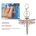 thumbnail image 2 of 1Pc Creative Gradient Color Key Pendant Dragonfly Design Key Chain Bag Decor, 2 of 3