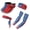 American Flag, variant on Rainbow Paw Print Visor Sun Hat Sport Visors Adjustable Headband Cooling Arm Sleeves 5 Pack for Running Golf Tennis Cycling