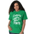 thumbnail image 4 of Camping Its In Tents Funny Outdoors Plus Size Crewneck Graphic Tee Shirt Brisco Brands 3X, 4 of 5