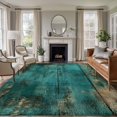 thumbnail image 3 of Wood Stripes Area&nbsp;Rug 5x8ft Retro Sage Green Wood Striped Impressionist Non-Slip&nbsp;Washable Square&nbsp;Rugs Soft Felt Indoor Floor Mat for Bedroom Kitchen Living Room Bathroom, 3 of 9