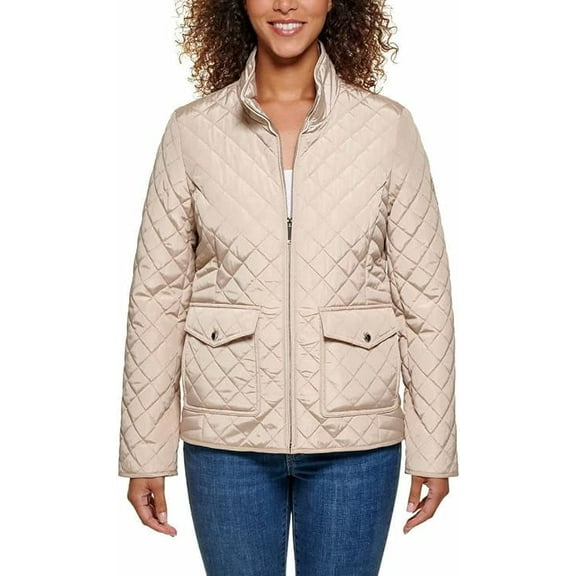 Tommy Hilfiger Womens Mid-lightweight Quilted Jacket Chino S