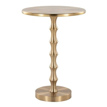 LumiSource Gold Metal Bora 26.75" Metal Accent Table