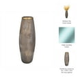 thumbnail image 5 of Elegant Metallic Glass Vase - Tall Glam Decorative Centerpiece with Aluminum Accent for Home, Office, Bedroom & Living Room - 24" Gold, 5 of 13
