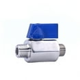 thumbnail image 2 of TOP-MAX Mini Ball Valve Double Male Ball Valve 304 Stainless Stee Mini Ball Valve (3/8''), 2 of 8