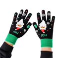 thumbnail image 5 of Ticikt Women Christmas Printed Knit Gloves, Touch‑Screen Compatible Warm Winter Knitted Gloves for Holiday Daily Wear, 5 of 9