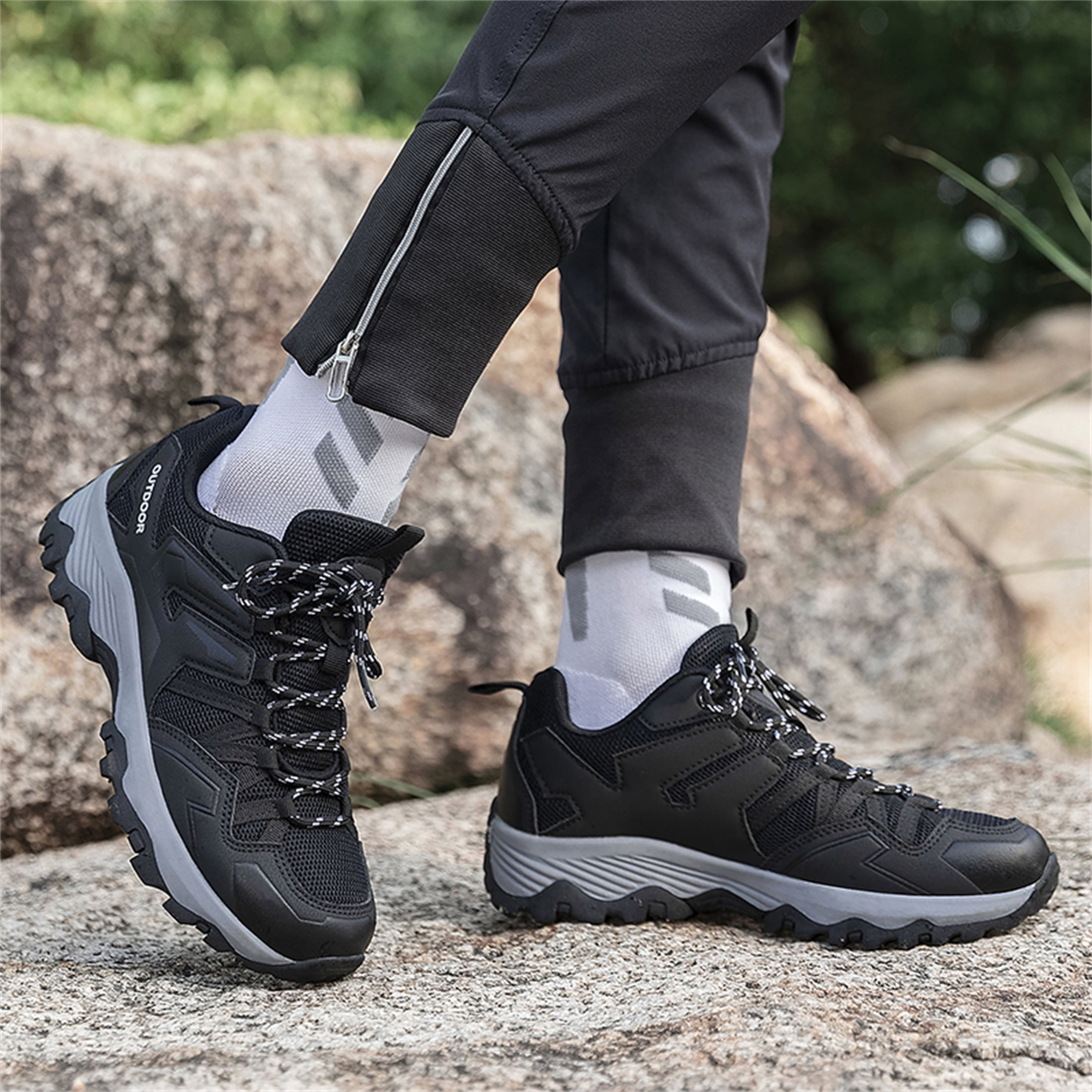 YOURDIARY Womens Mens Hiking Shoes Comfortable Breathable Anti-Slip Outdoor Hike Trekking Trails Shoe