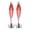 Red, variant on Dual-Glow Bionic Fluorescent Fishing Jig Lure with Stainless Hooks, PVC, 2" Length, 2-Pack