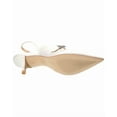 thumbnail image 4 of Stuart Weitzman Aura Mary Jane Satin Slingback Pump, 9.5, White, 4 of 5