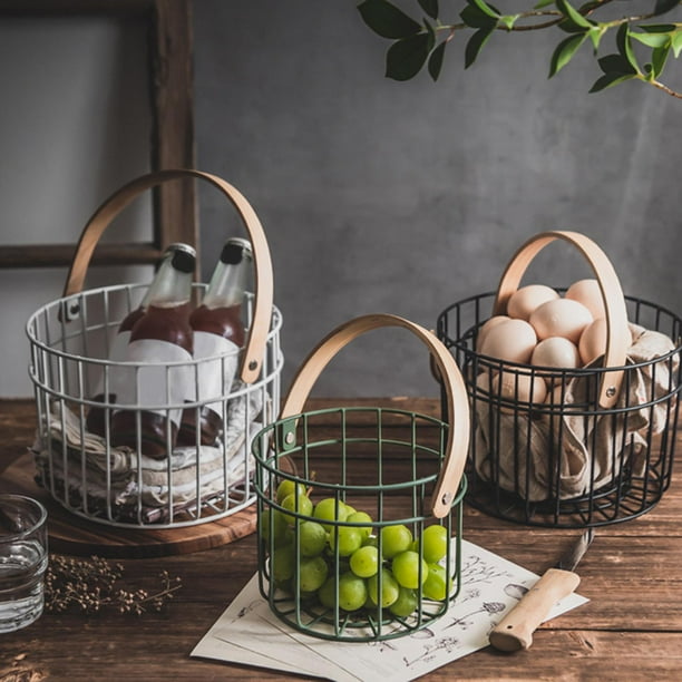 🥚 Cesta De Almacenamiento De Huevos De Metal – Estilo Rústico – Capacidad Para 3 Docenas – Multiusos Para Frutas Y Verduras