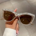 thumbnail image 3 of Sparkling Rhinestone Cat Eye Sunglasses for Women and Men - UV400 Protection and Fashionable Club Party Favors, 3 of 4