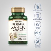 Odorless Garlic Softgels | 4000mg | 240 Count | Extra Strength Herbal Supplement | by Piping Rock