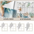 thumbnail image 5 of Vintage Beach Coastal Swag Curtains for Kitchen/Bedroom/Living Room, Nautical Shell Starfish Coral Summer Scalloped Curtains 63 Inch Long, Window Swag Topper Curtains Valances 2 Panels Set 36"x63", 5 of 8