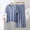 Blue, variant on Womens Plus Size Modal Cotton Pajama Set Short Sleeve Crew Neck Wide Leg Soft Breathable Rose Print Khaki,Size XL