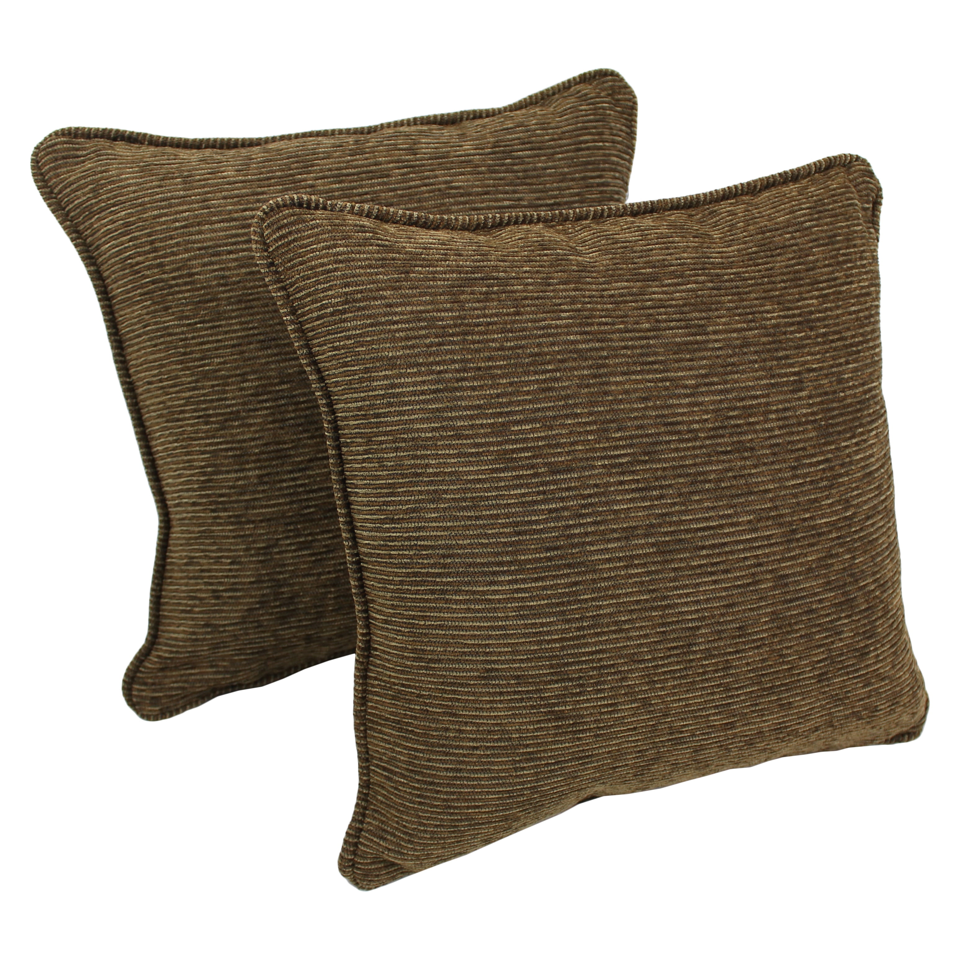Blazing Needles 18inch Vermont Chenille Square Throw Pillows (Set of 2
