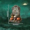 thumbnail image 3 of Halloween Tombstone Decorations Outdoor - Haunted Yard Cemetery Scene with Gothic Grim Reaper Skull Props, 1-Pack, 3 of 5