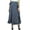 Navy Blue, variant on Phagun Cotton Ruffled Check Printed Self Belt Magic Women's Wrap Skirt-Blue