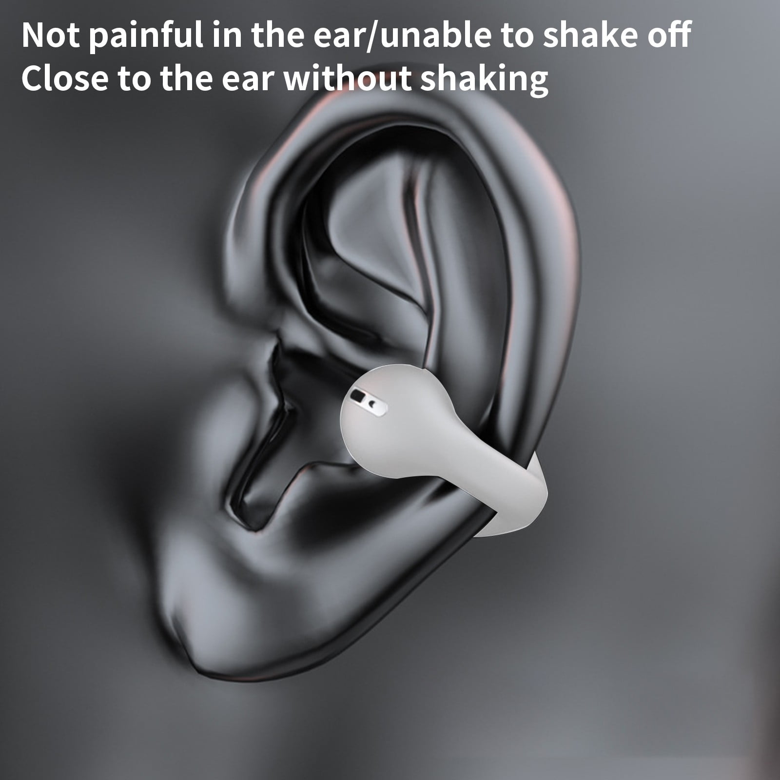 Open Ear Headphones with Mic, Bluetooth Headset with Microphone, Dual Connect Bluetooth 5.3 Headset with AI Noise Cancelling Mic & Mute Function, Wireless Headset for Work, Sports, Drive(White)
