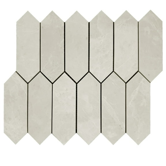 Picket Crema Nouva Honed Marble Mosaic Tile