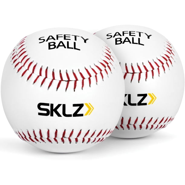 SKLZ Pelotas de béisbol de seguridad acolchadas suaves, paquete de 2, color blanco perla