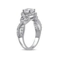 thumbnail image 2 of 2.20 Carat (ctw) Lab-Created White Sapphire Crossover Ring in Sterling Silver, 2 of 5