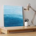 thumbnail image 4 of Ships Next Day Canvas Wall Art 12"x12",Sky Blue Ombre Wood Framed Canvas Print Painting,Modern Abstract Art Ocean Oil Painting Ready to Hang Small Picture Wall Decor for Kitchen Dining Room Office, 4 of 9