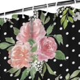 thumbnail image 3 of Pioneer Flower Floral Print Pattern Shower Curtain 36"x72" ,Bathroom Decorative Shower Curtains Set with 12 Hooks,Modern Waterproof Washable Shower Curtain, 3 of 6
