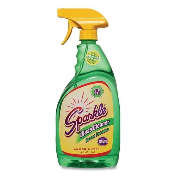 Green Formula Glass Cleaner, 33.8 oz Bottle