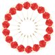 thumbnail image 1 of Uxcell 18-Pack Alfileres de Flor para Hombres, Alfileres de Boutonnieres de Rosa con Hoja Dorada para Boda/Baile/Festa, Alfileres de Corsage de Flor [Rojo], 1 of 1
