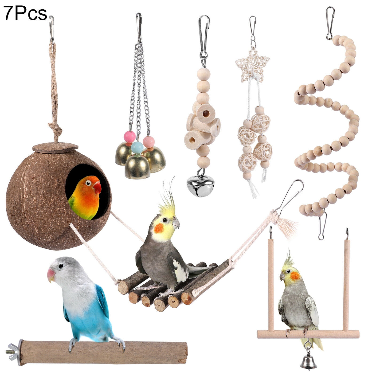 Balacoo Bird Puzzle Toys Intesligence Training Blocks Parrot Educational Accessories
