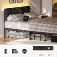thumbnail image 6 of Satifur Full Bed Frame with 2 Drawers & 2 USB Ports and Outlets, No Box Spring Needed, 6 of 9