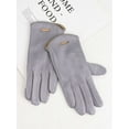 thumbnail image 2 of Deago 2 Pairs Womens Winter Warm Gloves Touch Screen Texting Windproof Gloves Fleece Lined Thermal Suede Gloves (Gray), 2 of 9
