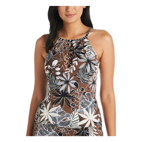 Bleu Rod Beattie Womens Printed Underw Tankini Swim Top