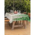 thumbnail image 3 of Outdoor Tablecloth with Umbrella Hole for Patio/Picnic/Party, Green Eucalyptus Leaves Waterproof Table Cloth Rectangle Table Cover Washable, Weeping Summer Botanical Watercolor Rustic (52"x 70"), 3 of 8