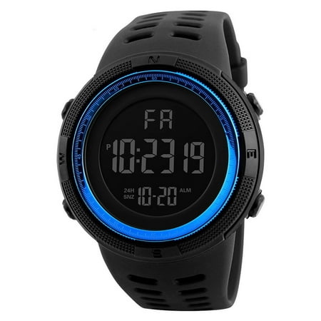 Fridja Black Large-Screen Sports Watch Is Waterproof And Has Luminous