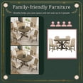 thumbnail image 5 of Euroco 5 Piece Retro Rubber Wood Extendable Dining Table with Chair Natural Wood Wash, 5 of 8