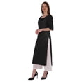 thumbnail image 3 of Bimba Kurti Longue Droite pour Femmes, Tunique à Manches Longues Imprimée, Haut Décontracté d'Été, Kurta Formelle, 3 of 7