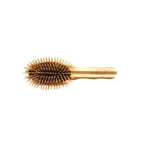Bass Brushes Small Oval Cushion Hairbrush with  Wood Bristles Wood Handle 1 Brush