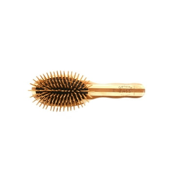 Bass Brushes Small Oval Cushion Hairbrush with  Wood Bristles Wood Handle 1 Brush
