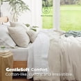 thumbnail image 2 of California King Comforter Set - 4 Pieces Pinch Pleat Bed Set, Beige Boho Bedding for All Season, 1 Soft Comforter, 2 Pillowcases, 1 Decorative Pillow, 2 of 7